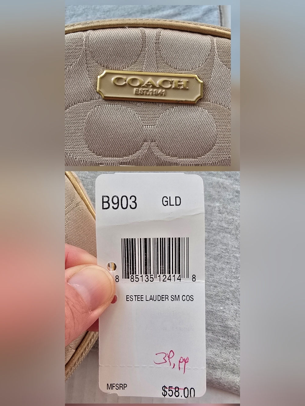 NWT Coach Y2K Limited Edition Collab Estée Lauder B903 gold, holiday 2010 - Picture 8 of 9